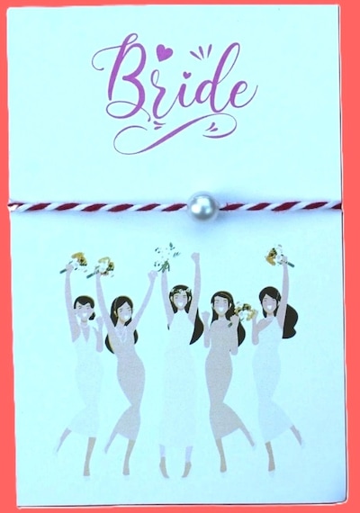20 Adet Kırmızı Beyaz Şans Bilekliği - Kına Hediyesi / Nikah Hediyesi