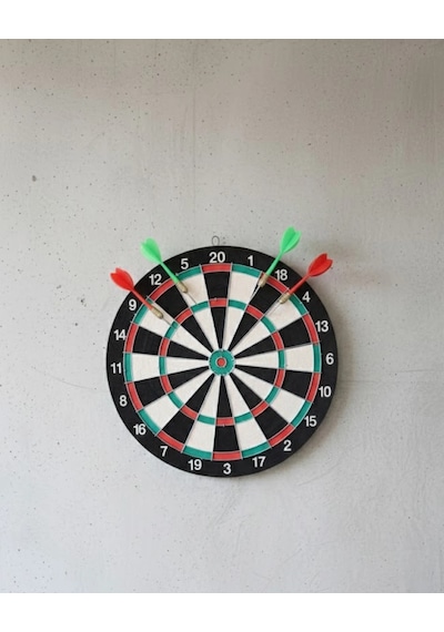 17 İnç Profesyonel Dart Tahtası Dayanıklı Yapı Ve 4 Metal Dart Oku