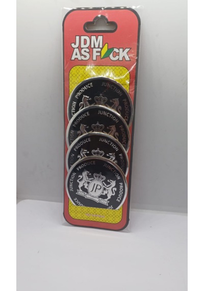 Tuningpazar Junction Produce Jant Göbeği Arması Yapışkanlı 60mm Aluminyum Siyah 4lü Set