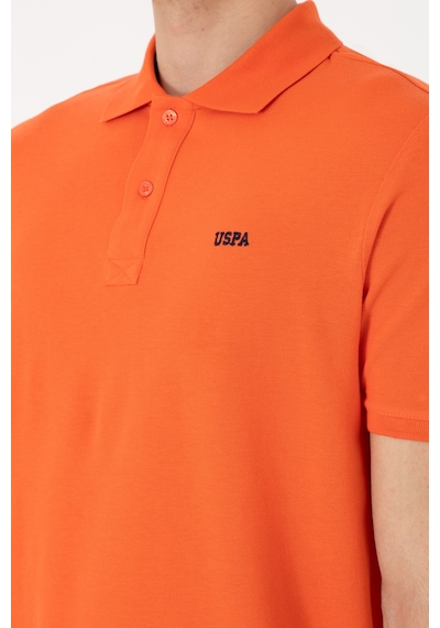U.S. Polo Assn. Erkek Regular Fit Polo Yaka Nar Çiçeği Basic Tişört 50306007-VR039
