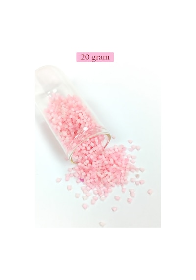 Kesme Cam Boncuk 2mm - 20 Gram - Şeker Pembe -bnc350