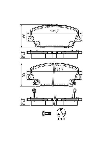 Honda Civic 8 Hatchback Ön Fren Balatası 2006-2011 Bosch