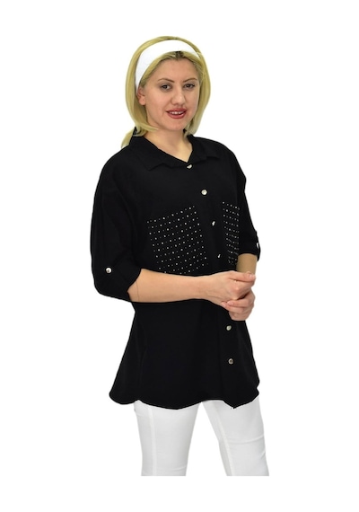Kadın Cep Taşlı Ayrobin Gömlek Bgl-st03699 001
