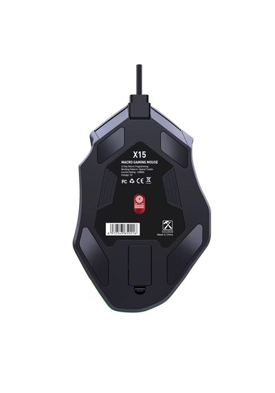 Mikespn X15 Rgb Gaming Mouse 12 Tuşlu 12800 Dpı Makrolu Oyuncu Mouse Siyah X15