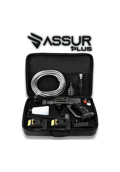 Assur Plus 21V Kömürsüz Motor Yüksek Basınçlı Akülü Oto Araba Yıkama Makinesi Şarjlı - 2856