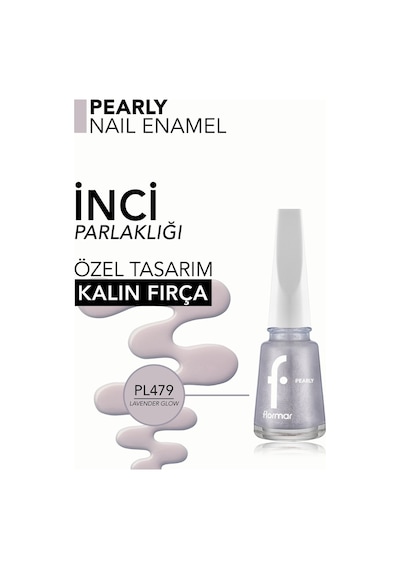 Flormar Pearly Yarı Transparan & Parlak Bitişli Sedefli Oje Pl479 Lavender Glow