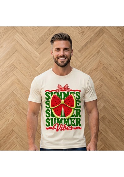 Summer Vibes Ütü İle Uygulanabilen Dtf Tekstil Baskı