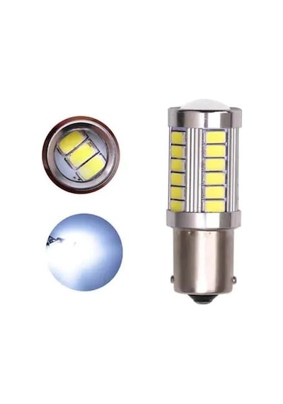Beyaz Led 93 Sinyal Stop Ampul 33 Ledli 12v Tek Duy Düz Tırnak