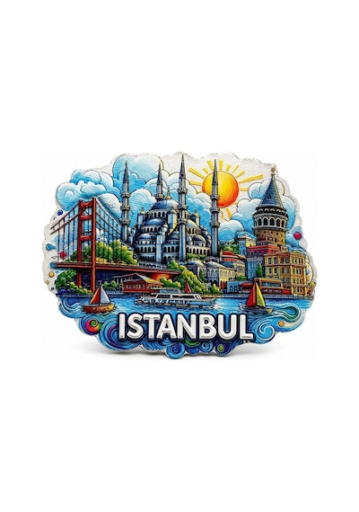 Tedar İstanbul Temalı Silikon Buzdolapı Süsü Magnet Alk5373 Najmaddin Standart