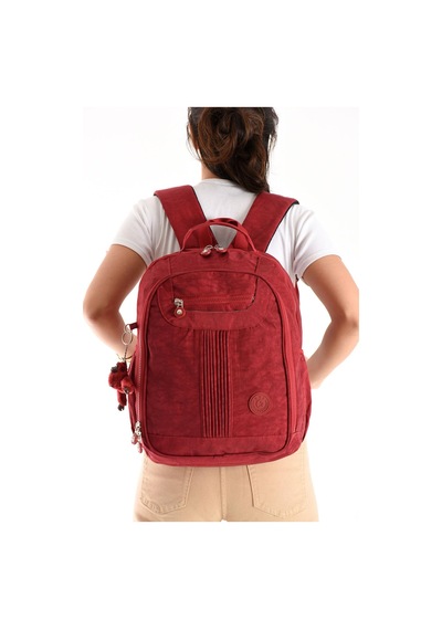 571 Collections Ultra Hafif Orta Boy Sırt Çantası Çok Cepli Kırmızı Model: 571-3p Kirmizi