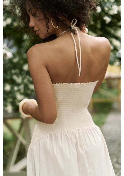 Mai Collection Mai Studios Co. Elisa Gül Detay Sarı Uzun Elbise sarı