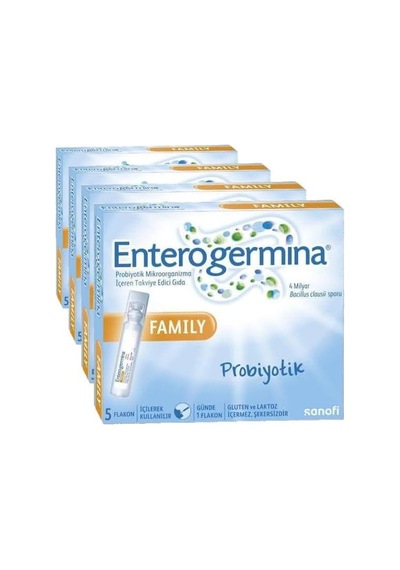 Family 4m Probiyotik Mikroorganizma İçeren Takviye Edici Gıda, 5 Ml, 5 Flakon 4 Paketi
