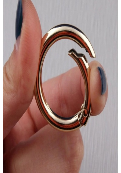 10 Adet Nikel Yaylı Metal Halka - Kararmaz -2,5 Cm - Çanta Aksesu Gümüş