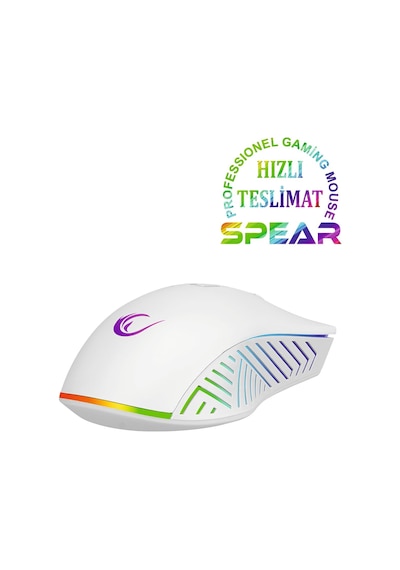 Smx-g68 Spear Full Rgb 7200dpı 7d Makrolu Gaming Oyuncu Mouse Beyaz