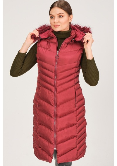 Z6725 Dewberry Bayan Yelek-bordo Bordo