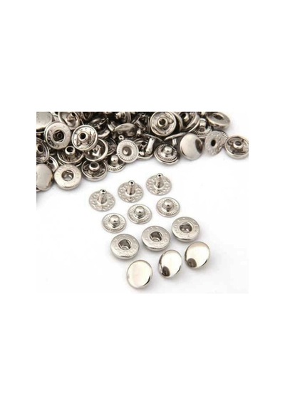 12,5mm Çıtçıt 54 Çıtçıt 100 Adet. Nikel Gümüş Renk Çıt Çıt