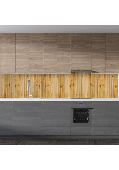 Tezgah Arası Folyo Kaplama Folyosu Bej Ahşap 60x200 Cm Diğer