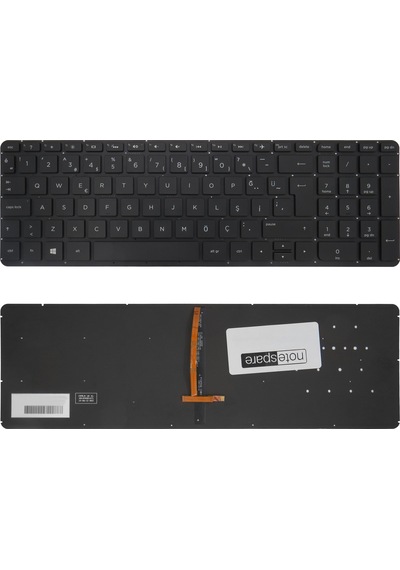 Hp Uyumlu Pavilion 15-p213nt L1t66ea , 15-p213nt L1t66ea Klavye Tr Işıklı Siyah