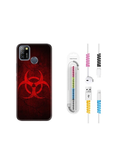 Infinix Smart 5 Kılıf Kablo Koruyuculu Virus 1654