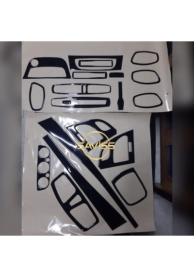 Renault Fluence OTOMATİK vites uyumlu Parlak Siyah Full Set,Torpido Konsol Maun Kaplama (Pianoblack)