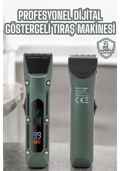 Muratech Tıraş Makinesi Dijital Göstergeli Turbo Motor Paslanmaz Çelik Diğer