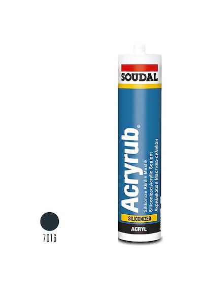 Soudal Acryrub Silikonize Mastik Antrasit Gri 500 Gr 417566