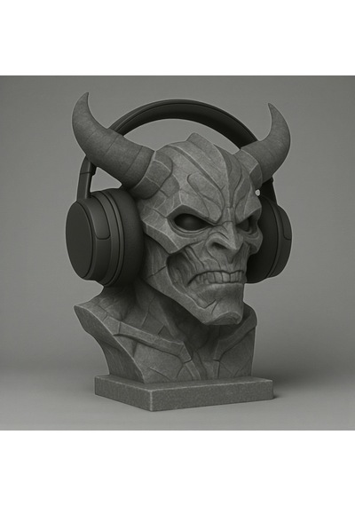 Happy3dworld Siber İblis Kulaklık Standı, 3d Baskı Cyberpunk Büst Dekor