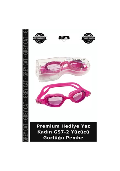 Premium Hediye Yaz Kadın Gs7-2 Yüzücü Gözlüğü Pembe