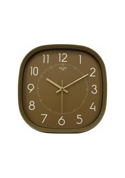 Galaxy Premium Serisi Abs Kasa Duvar Saati Oval 30 Cm Yeşil Renkli Modern Kadran Çok Renkli