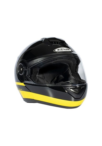 Zeus Zs-3050 Be6 Black Yellow Çene Açılır Motosiklet Kaskı