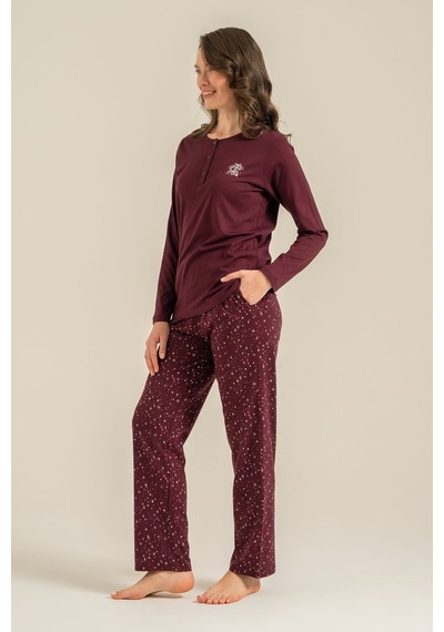 Arnetta Kadın Shine Bright Little Star Mor Uzun Kol Pijama Takım Ar3775-s-v1 Ar3775-s-v1