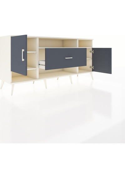 Hyperion Konsol 5 Raflı Tek Çekmeceli 2 Kapaklı 176x44x83 Aytaşı-antrasit Antrasit Hyperion Konsol 5 Raflı Tek Çekmeceli 2 Kapaklı 176x44x83 Aytaşı-antrasit Antrasit