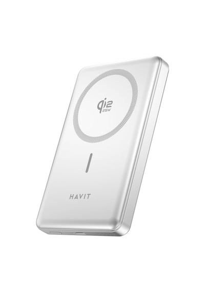 Havit Pb5203 Pro 10.000mah Qi2 Magsafe Powerbank - 25w Hızlı Şarj, Alüminyum Kasa Gri