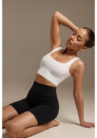 Fit Women Kadın Kumaş Boxer Kalıp Siyah Korse