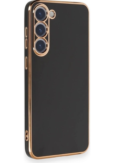 Gld-spt- Newface Samsung Uyumlu Galaxy S23 Plus Kılıf Volet Silikon - Siyah