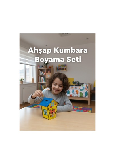 Ahşap Kumbara Boyama Seti