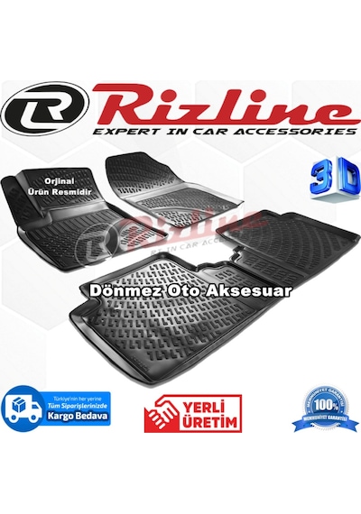Toyota Uyumlu Avensis 3D Paspas Havuzlu Siyah Sd 2009-2016 Arası Rizline N11.7877