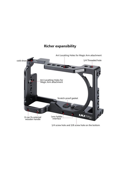 Uurig C-A6400 Sony A6400  Vlog Cage Çerçeve