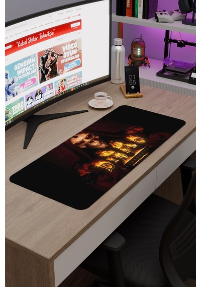 Diablo Kaymaz Dikişli Kauçuk Oyuncu Mousepad V5 - 70x30 Xl Gaming Mouse Pad Fare Altlığı