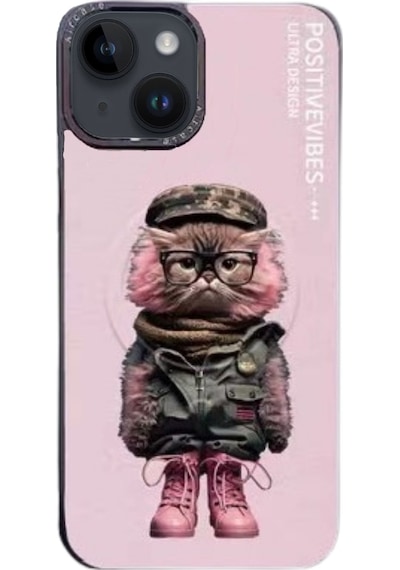 Zengemtx Joko Apple Uyumlu iPhone 13 Fun Magsafe Kapak - Pembe