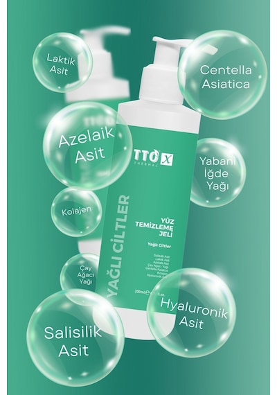 Tto X Yüz Temizleme Jeli – Yağlı Ciltler Için Derinlemesine & Gözenek Arındırıcı Formül 200 Ml