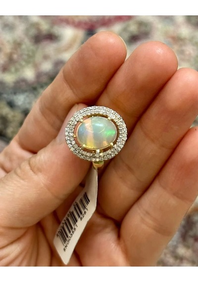 Opal Elmas Yüzük 055