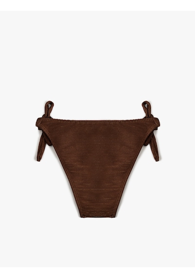 Koton Parıltılı Astarlı Yanları Bağlamalı Dokulu Bikini Altı Kahverengi 5sak00069mm Kahve Koton Parıltılı Astarlı Yanları Bağlamalı Dokulu Bikini Altı Kahverengi 5sak00069mm Kahve