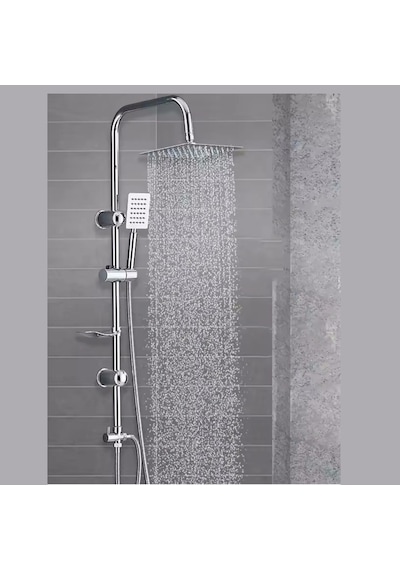 Faumix Cktitan304 Krom Yağmurlama Tepe Duş Seti Krom