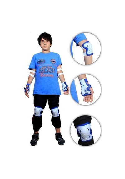 6 adet Çocuk Spor Güvenlik Koruma Paten Koruyucu Buz Pateni Deste