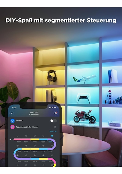 Govee Led Şerit Işığı 2 Pro 5m, Beyaz Işıklı Akıllı Rgbıc, Led Şerit Matter, Alexa Ve Google Assistant İle Çalışır, Dıy Renk, Müzik Senkronizasyonlu Uygulama Kontrolü, Oturma Odası, Yatak Odası İçin Siyah