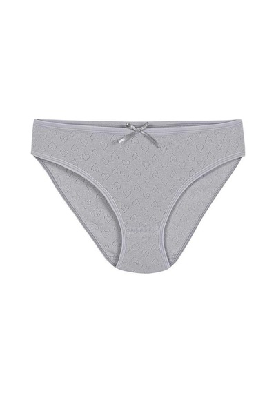 12 Adet Yıldız Bayan Ribana Kalpli Bikini Külot Gri 3574 001