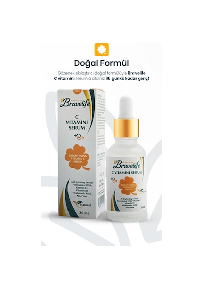 Leke Karşıtı Gözenek Sıkılaştırıcı Aloe Vera Panthenol Vegan C Vitamini Cilt Bakım Serumu 30 Ml