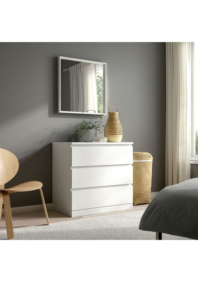 Ikea Nissedal Duvar Aynası 65x65 Cm Beyaz