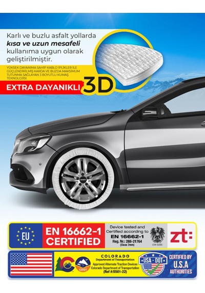Kar Çorabı Super-x Series 195/80 R14 Lastik Uyumlu-large Universal